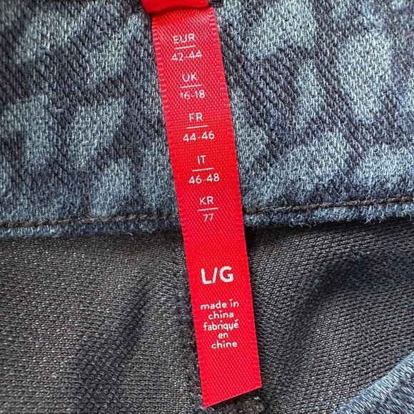 Spanx Womens Large Jeggings Jean-ish Ankle Skinny Leggings Leopard Print Jeans - Picture 9 of 11